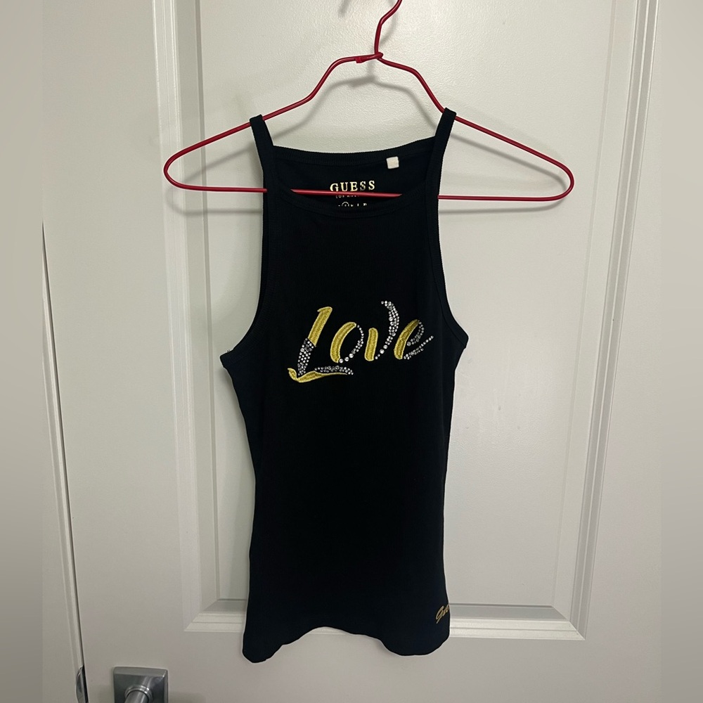 GUESS Women's Black Tank Top in size S